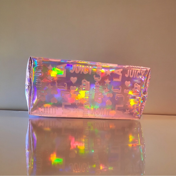 🍀Juicy Couture Metallic Pink Travel Makeup Bag - Picture 4 of 5